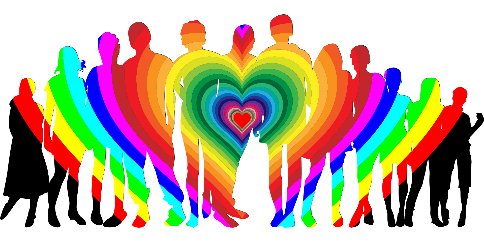 family, love, rainbow