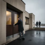 ein-justizbediensteter-schliesst-am-fruehen-abend-die-schwer-jt2agtfi